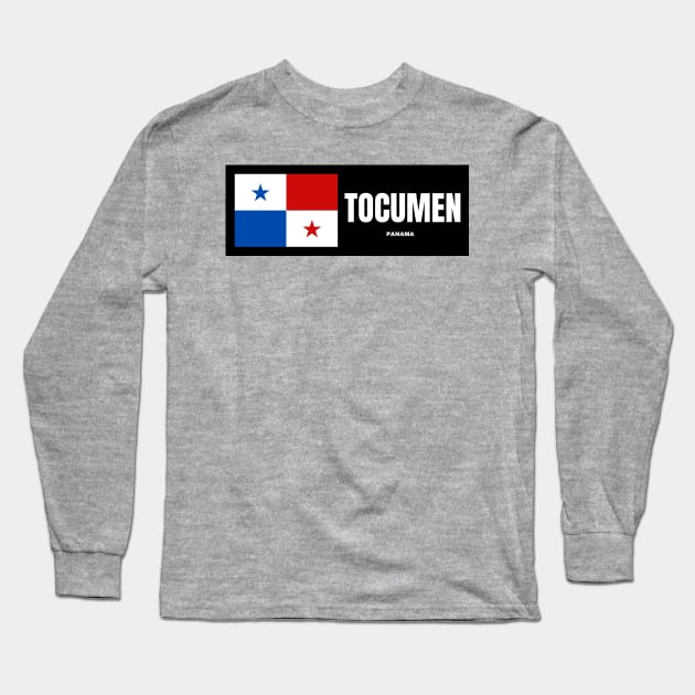 Tocumen City with Panama Flag Long Sleeve T-Shirt by aybe7elf